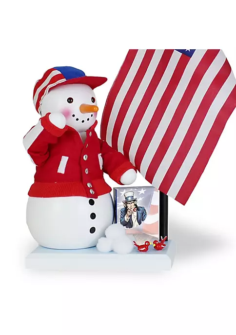 Steinbach Limited Ed. Patriot Snowman Nutcracker, 10.6" 1 Steinbach Limited Ed. Patriot Snowman Nutcracker, 10.6"