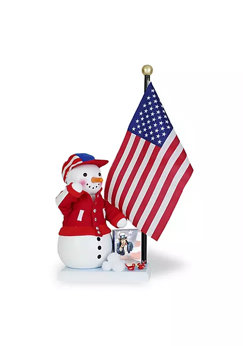 Steinbach Limited Ed. Patriot Snowman Nutcracker, 10.6" 2 Steinbach Limited Ed. Patriot Snowman Nutcracker, 10.6" - Image 2