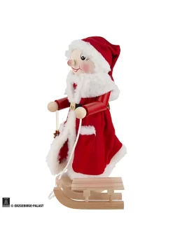 Steinbach Volkskunst Handmade Nutcracker, Mrs. Santa with Sleigh, 14" -Dainty Home Discount Store Belk 1132