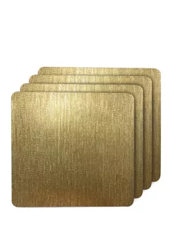 Dainty Home Galaxy Metallic Square Reversible Placemats- Set of 4