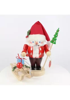 Steinbach Troll Nutcracker, Santa with Sleigh, 10.5"