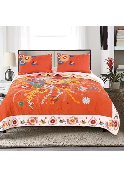 Barefoot Bungalow Topanga Quilt And Pillow Sham Set - King 105x95", Multicolor