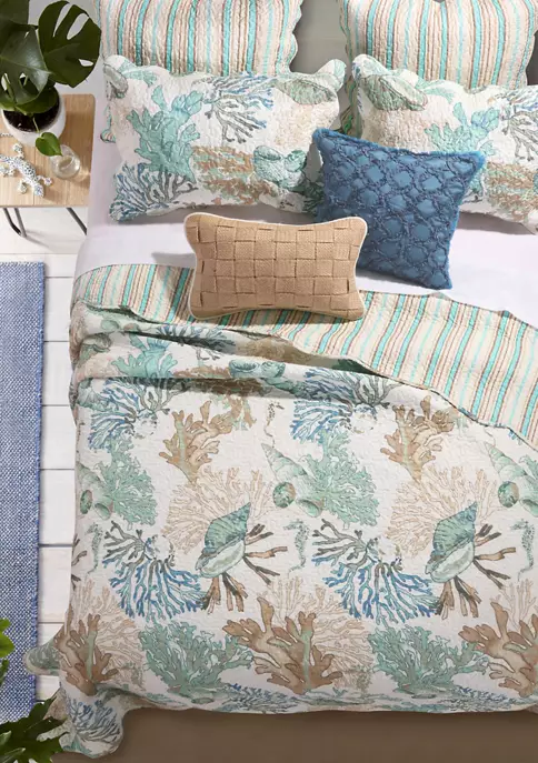 Barefoot Bungalow Atlantis Quilt and Pillow Sham Set 4 Barefoot Bungalow Atlantis Quilt and Pillow Sham Set - Image 4