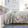 Barefoot Bungalow Atlantis Seashells Quilt And Pillow Sham Set - Twin 68x88", Jade