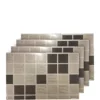 Dainty Home Shimmer Blocks Reversible Metallic Printed Set of 4 Placemats