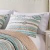 Greenland Home Fashions Barefoot Bungalow Phoenix Pillow Sham - Standard 20x26", Turquoise