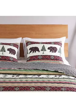 Greenland Home Fashions Barefoot Bungalow Yosemite Pillow Sham - King 20x36", Campfire