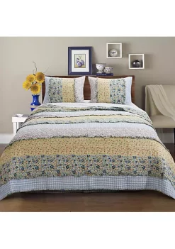 Barefoot Bungalow Ditsy Ruffle Reversible And Floral Print Pillow Sham - King 20x36", Multicolor