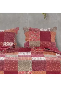 Barefoot Bungalow Country Fair Prewashed And Preshrunk Reversible Pillow Sham - Standard 20x26", Red