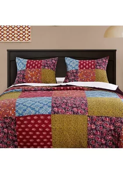 Barefoot Bungalow Normandy Floral Print Reversible Perfect Pillow Sham - Standard 20x26", Multicolor