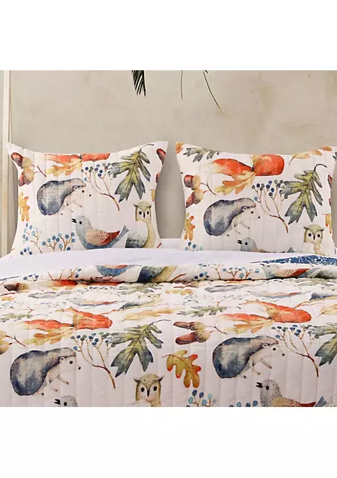 Barefoot Bungalow Willow Forest Creatures Perfect Pillow Sham - Standard 20x26", Multicolor 1 Barefoot Bungalow Willow Forest Creatures Perfect Pillow Sham - Standard 20x26", Multicolor