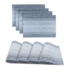 Dainty Home Ombre Woven Textilene Crossweave With Ombre Woven Design Reversible 13" x 19" Rectangular Placemat Set of 4