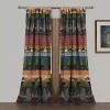 Barefoot Bungalow Black Bear Lodge Window Curtain Panel Pair (2) - 42x84", Multi