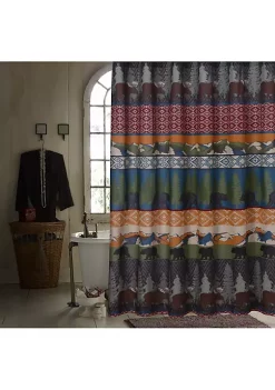 Barefoot Bungalow Black Bear Lodge Shower Curtain - 72x72", Multi -Dainty Home Discount Store Belk 1377
