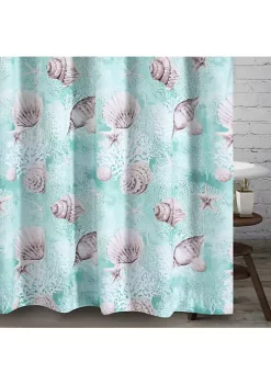 Barefoot Bungalow Bath Shower Curtain Ocean -Turquoise 72x72 -Dainty Home Discount Store Belk 1380