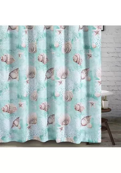 Barefoot Bungalow Bath Shower Curtain Ocean -Turquoise 72x72 -Dainty Home Discount Store Belk 1381