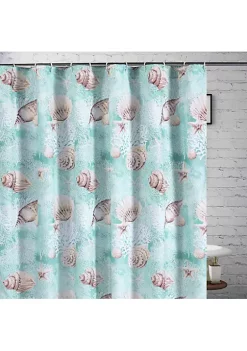 Barefoot Bungalow Bath Shower Curtain Ocean -Turquoise 72x72 -Dainty Home Discount Store Belk 1382