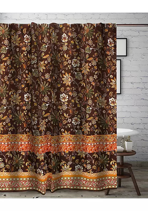 Barefoot Bungalow Audrey Bath Shower Curtain - 72x72", Chocolate 1 Barefoot Bungalow Audrey Bath Shower Curtain - 72x72", Chocolate
