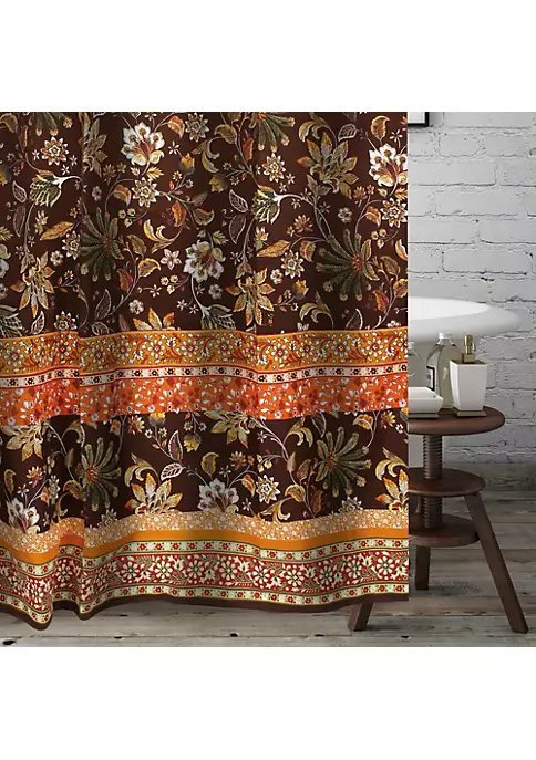Barefoot Bungalow Audrey Bath Shower Curtain - 72x72", Chocolate 2 Barefoot Bungalow Audrey Bath Shower Curtain - 72x72", Chocolate - Image 2