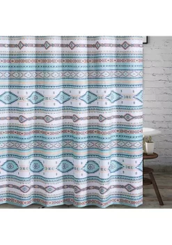 Barefoot Bungalow Bath Shower Curtain Phoenix -Turquoise 72x72 -Dainty Home Discount Store Belk 1392