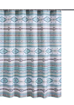 Barefoot Bungalow Bath Shower Curtain Phoenix -Turquoise 72x72 -Dainty Home Discount Store Belk 1393