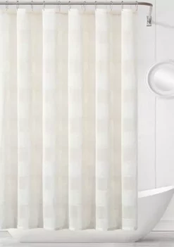 Dainty Home Megan Striped Fabric Shower Curtain