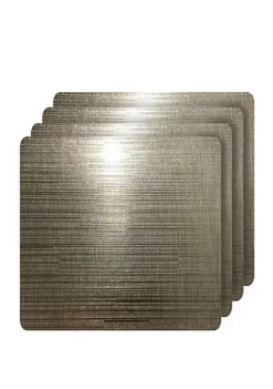 Dainty Home Emery Metallic Reversible Square Set of 4 Placemats