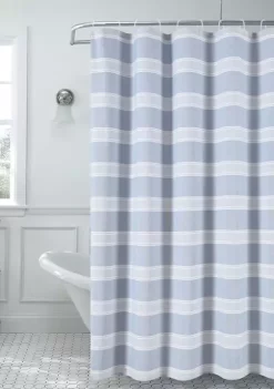 Dainty Home Madison Striped Fabric Shower Curtain