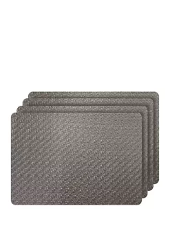 Dainty Home Set of 4 Cambria Metallic Textured Faux Leather Rectangular Placemats -Dainty Home Discount Store Belk 244