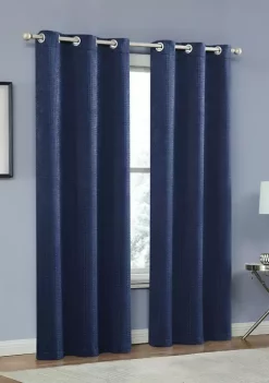 Dainty Home Times Square Woven Basketweave Blackout Thermal Insulated Window Panel Pair -Dainty Home Discount Store Belk 258