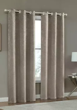 Dainty Home Times Square Woven Basketweave Blackout Thermal Insulated Window Panel Pair -Dainty Home Discount Store Belk 261