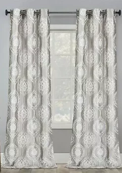 Dainty Home Monaco Jacquard Embroidered Satin Textured Room Darkening Window Panel Pair -Dainty Home Discount Store Belk 275