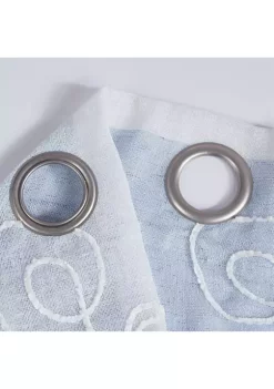 Dainty Home Silvia Ombre Striped Gradient Window Panel Pair With Floral Chenille Embroidery -Dainty Home Discount Store Belk 280