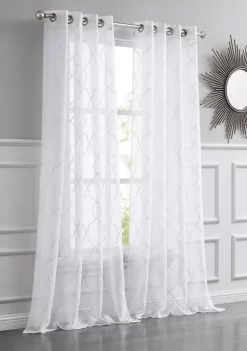 Dainty Home Springfield 3D Embroidered Sheer Single Window Panel -Dainty Home Discount Store Belk 305
