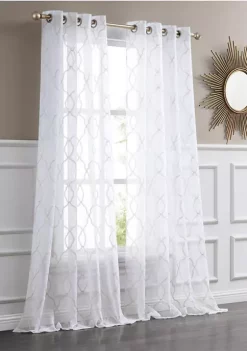 Dainty Home Springfield 3D Embroidered Sheer Single Window Panel -Dainty Home Discount Store Belk 307