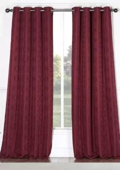 Dainty Home St.Pierre 3D Tonal Embroidered Room Darkening Single Window Panel -Dainty Home Discount Store Belk 346