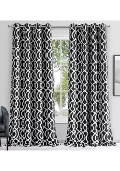 Dainty Home Trellis Printed Blackout Thermal Insulated Single Window Panel -Dainty Home Discount Store Belk 362