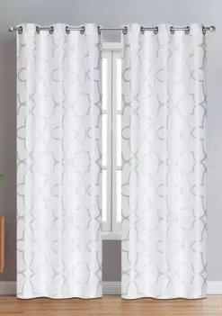 Dainty Home Carly Satin Embroidered Room Darkening Window Panel Pair -Dainty Home Discount Store Belk 370
