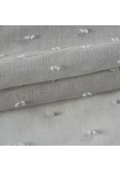 Dainty Home Ribbons Embellished Lurex Linen Look Light Filtering Window Panel Pair -Dainty Home Discount Store Belk 376