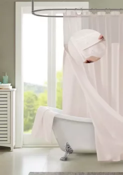 Dainty Home Smart Design Complete 2 in 1 Waffle Weave Hotel Spa Style Fabric Shower Curtain -Dainty Home Discount Store Belk 392