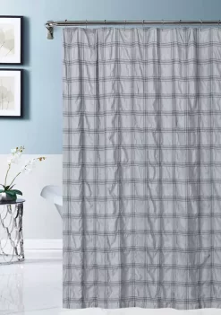 Dainty Home Crinkle Embossed Plaid Designed Shower Curtain -Dainty Home Discount Store Belk 398