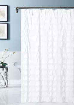 Dainty Home Crinkle Embossed Plaid Designed Shower Curtain -Dainty Home Discount Store Belk 399