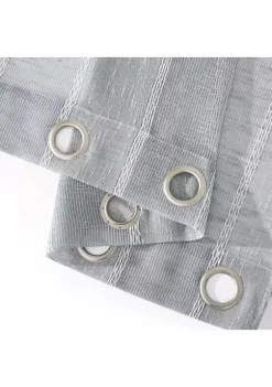 Dainty Home Megan Chenille Embroidered Stripes Linen Look Light Filtering Window Panel Pair -Dainty Home Discount Store Belk 403