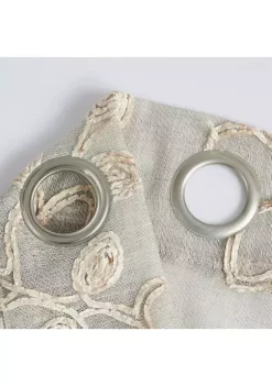 Dainty Home Rita Chenille Floral Embroidererd Linen Look Light Filtering Window Panel Pair -Dainty Home Discount Store Belk 418