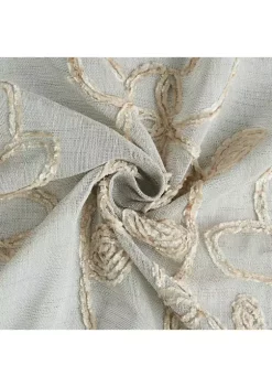 Dainty Home Rita Chenille Floral Embroidererd Linen Look Light Filtering Window Panel Pair -Dainty Home Discount Store Belk 420