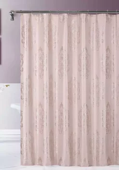 Dainty Home Majestic Satin Embroidered Shower Curtain in White -Dainty Home Discount Store Belk 446