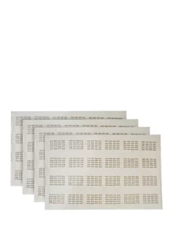 Dainty Home Times Square Cotton-Blend Placemats- Set of 4