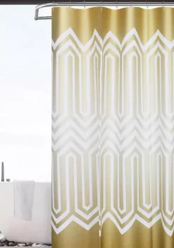 Dainty Home Spa 251 Geometric 3D Bubble Semi-Transparent Shower Curtain/ Liner