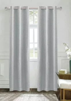 Dainty Home Boston Woven Herringbone Blackout Thermal Insulated Window Panel Pair