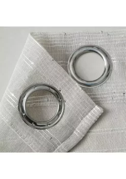 Dainty Home Shimmer Lurex 3D Stripes With Embellished Lurex Linen Look Light Filtering Window Panel Pair -Dainty Home Discount Store Belk 489